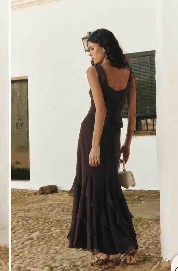 conjunto elegante marron miphai — foto 4 de 4