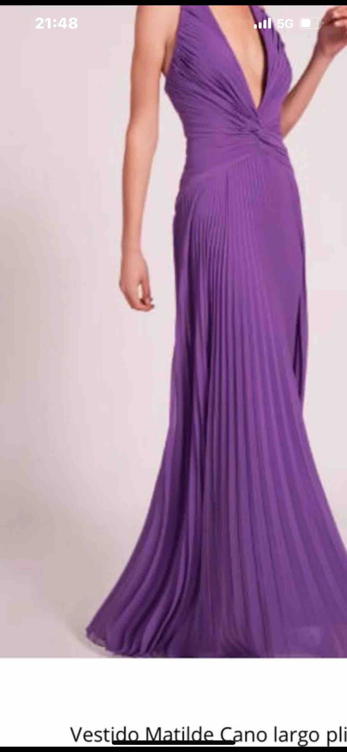 Vestido noche largo morado Matilde Cano — foto 4 de 6