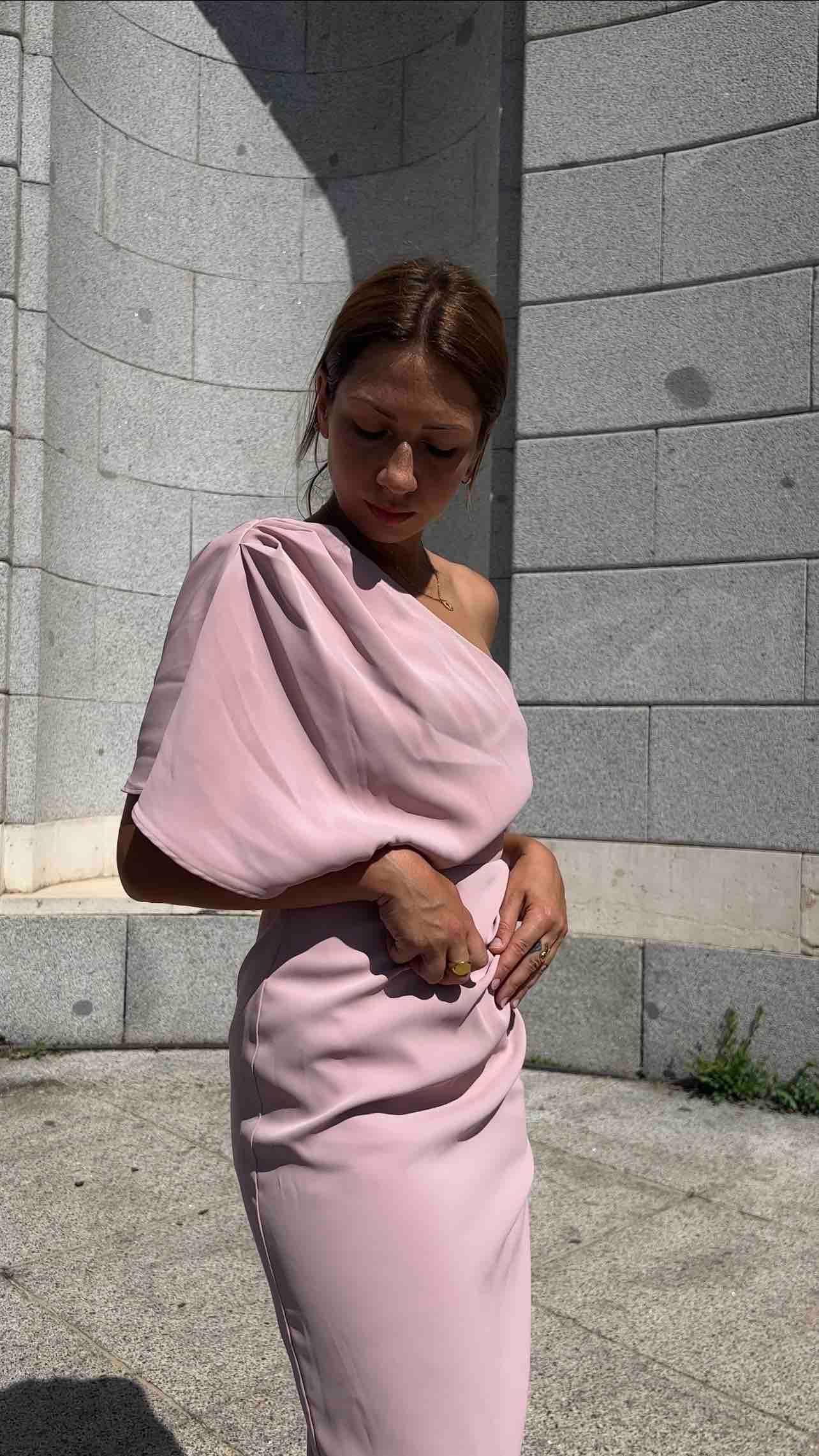 Vestido rosa empolvado Bruna — foto 4 de 6