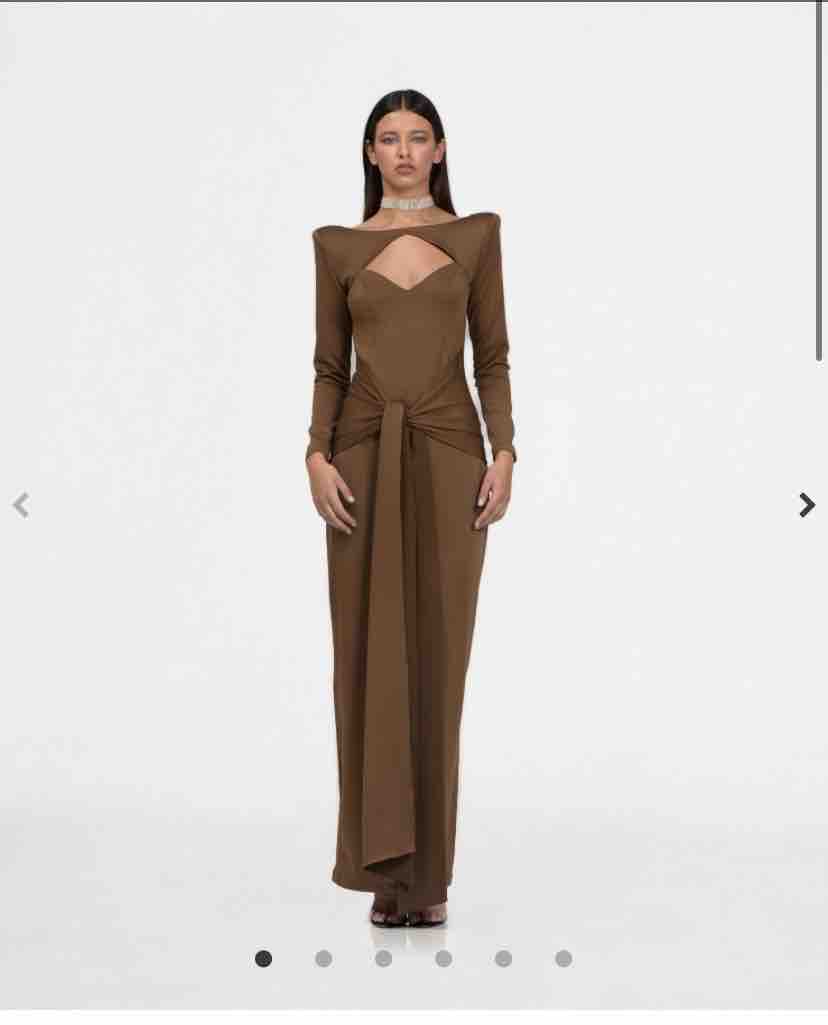 Vestido Capricornius Marrón Fernando Claro - Claro Couture — foto 1 de 5