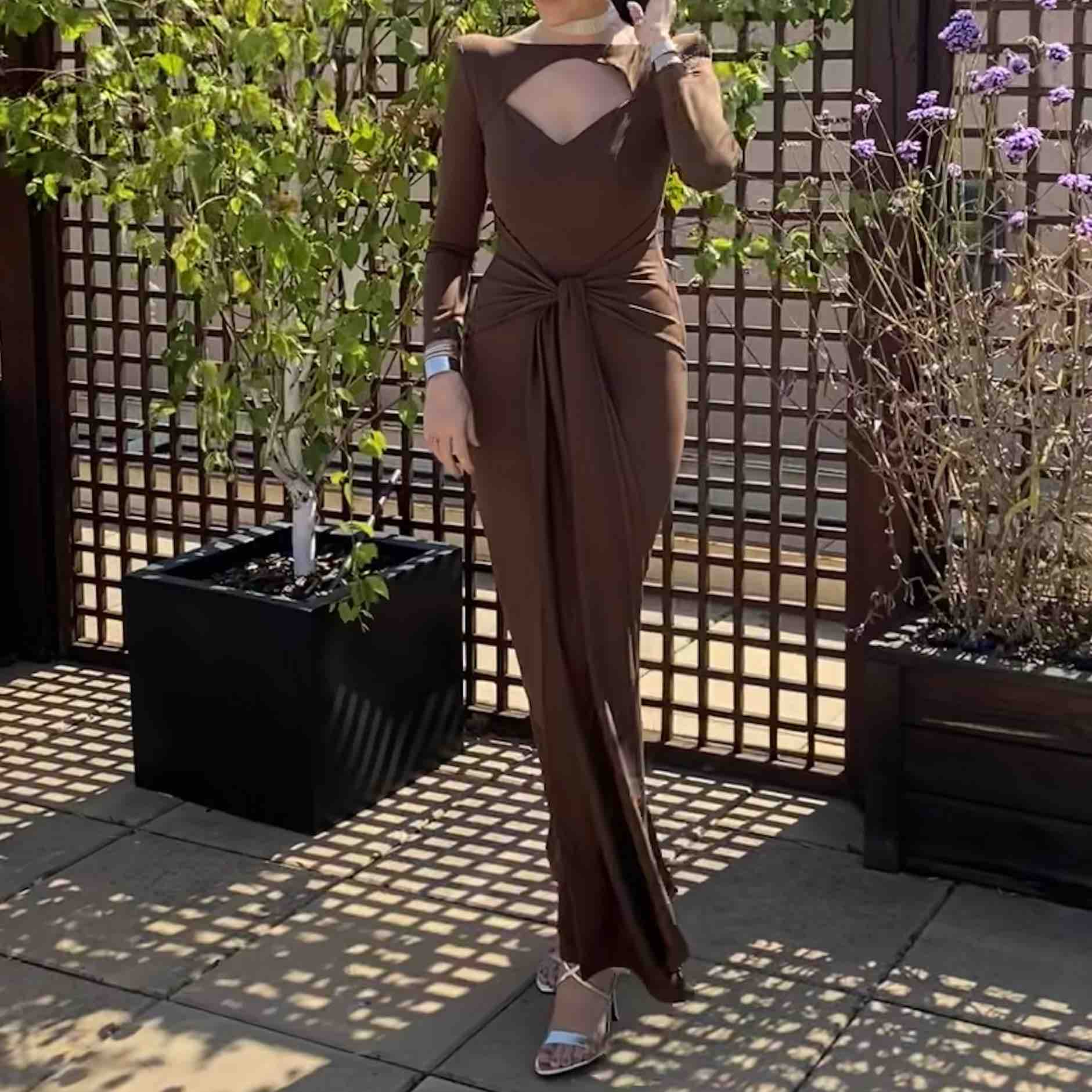 Vestido Capricornius Marrón Fernando Claro - Claro Couture — foto 5 de 5