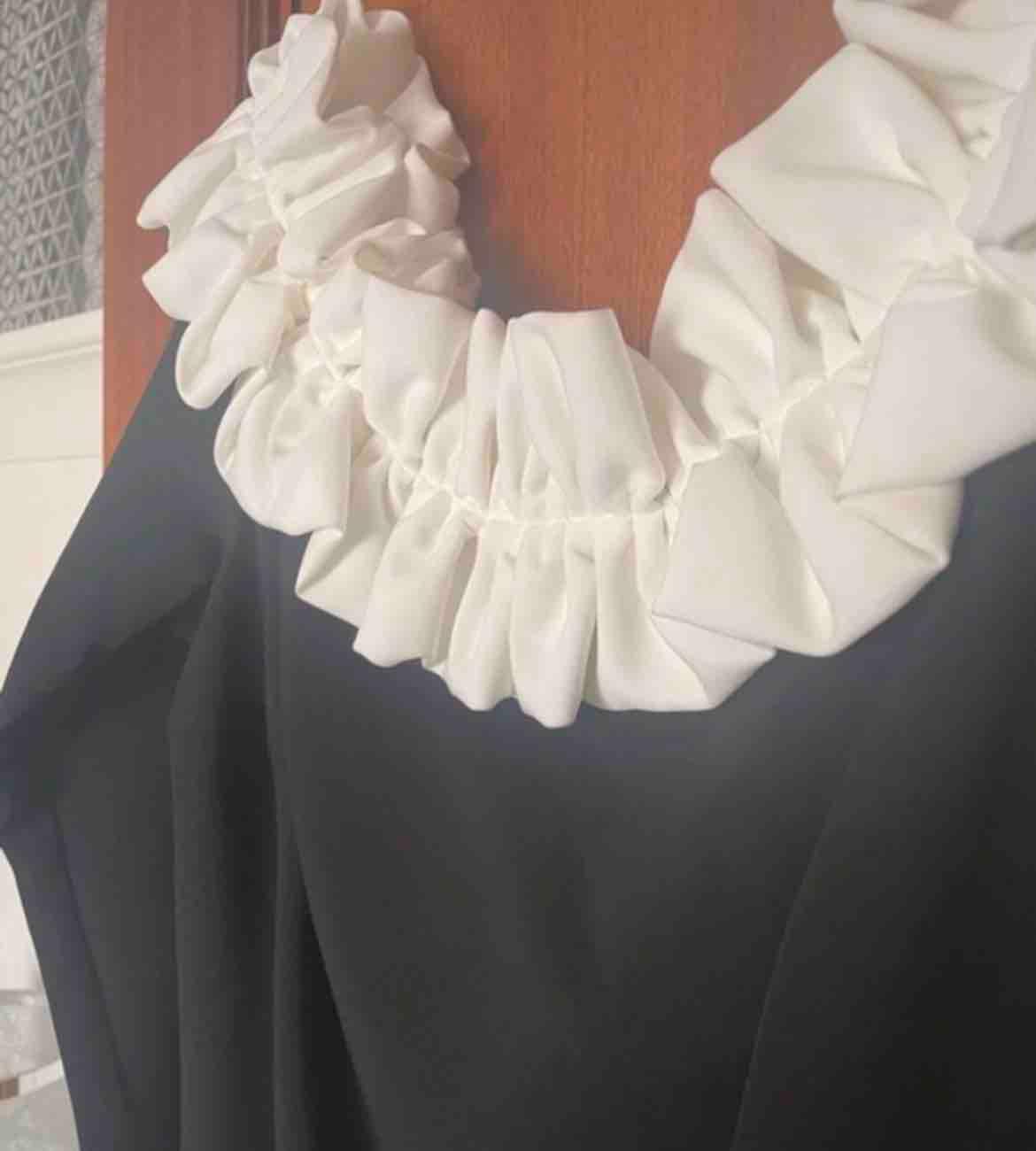 Vestido cóctel blanco y negro Seda y Color — foto 3 de 4