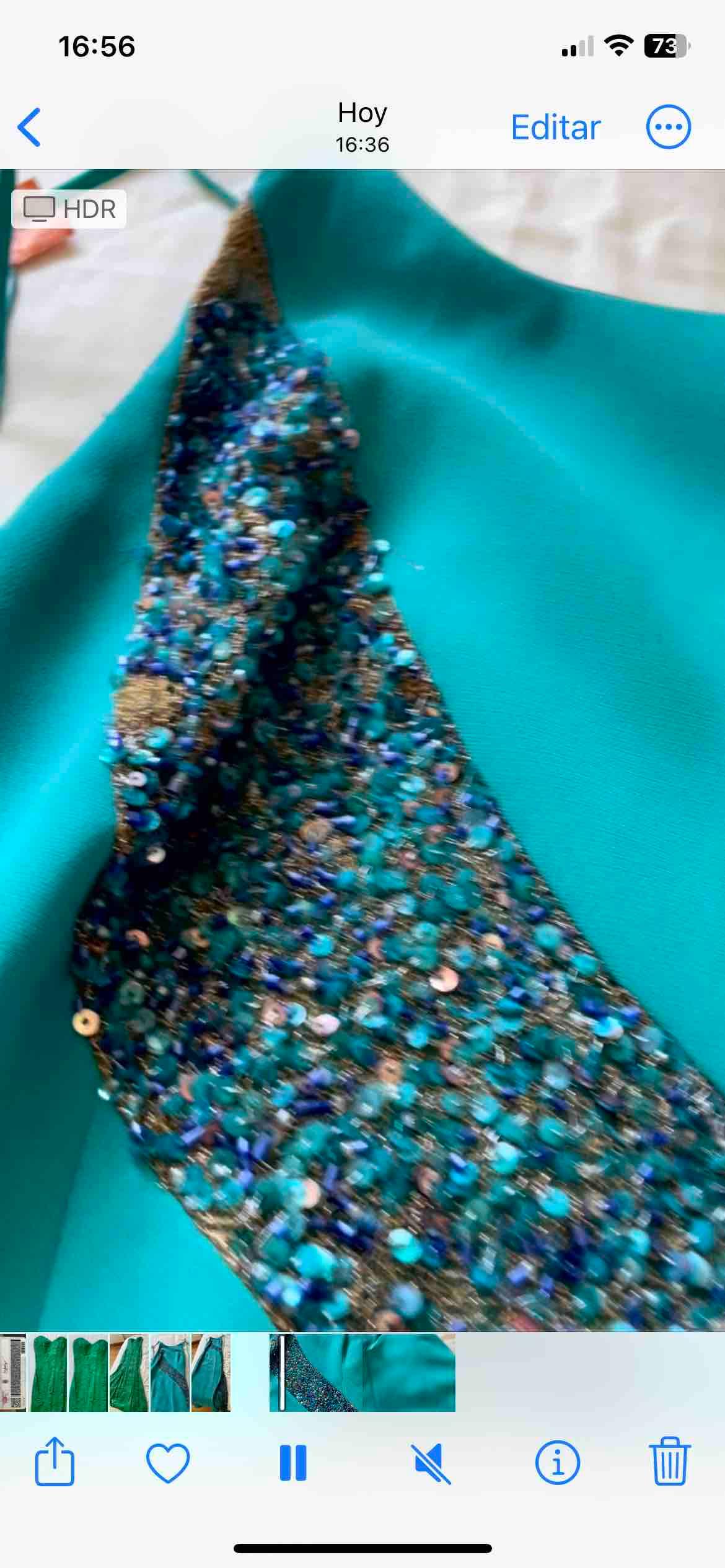 Vestido turquesa ¡Nuevo! maria isabel — foto 4 de 6