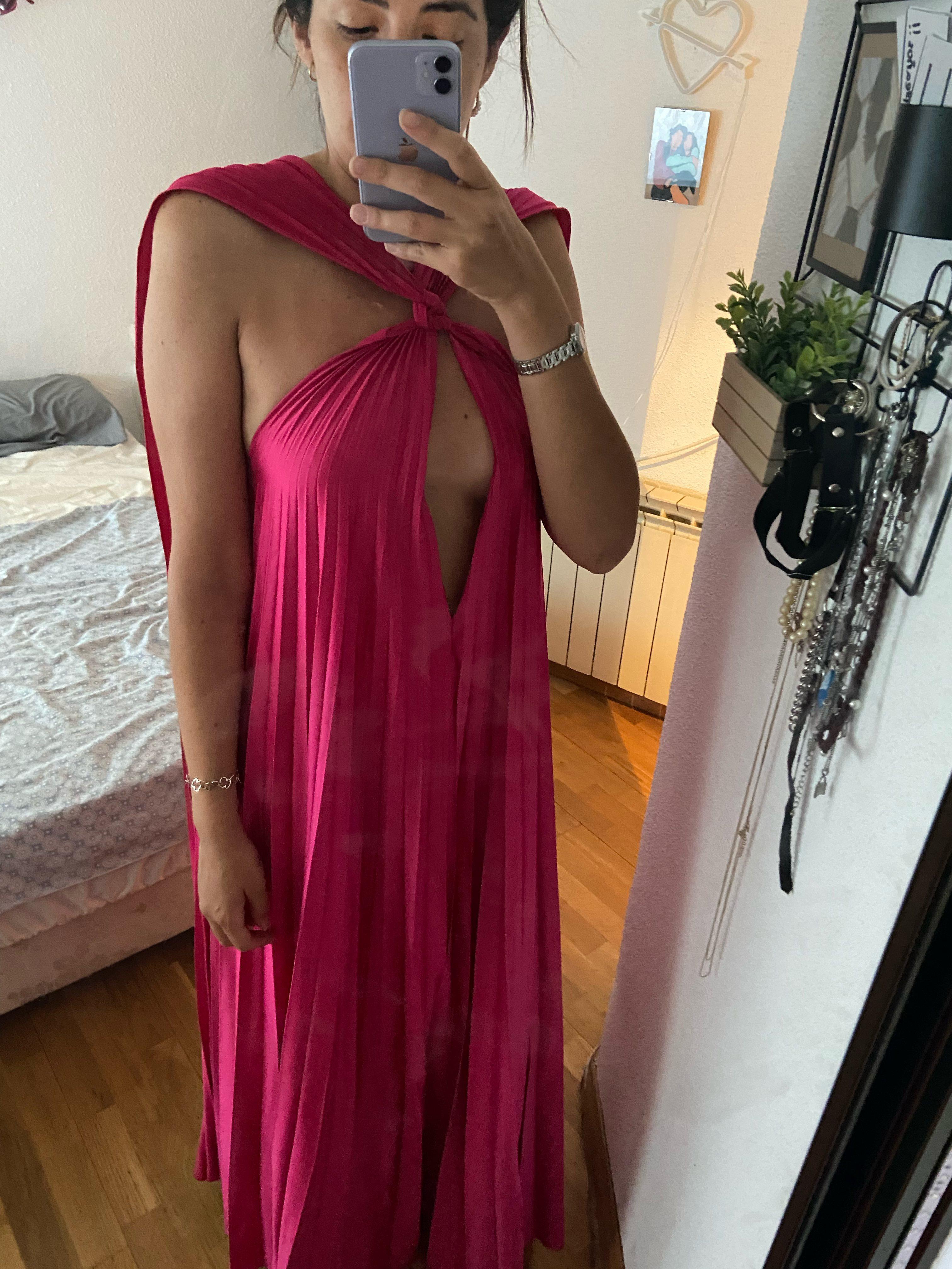 vestido fucsia Massimo Dutti — foto 1 de 4