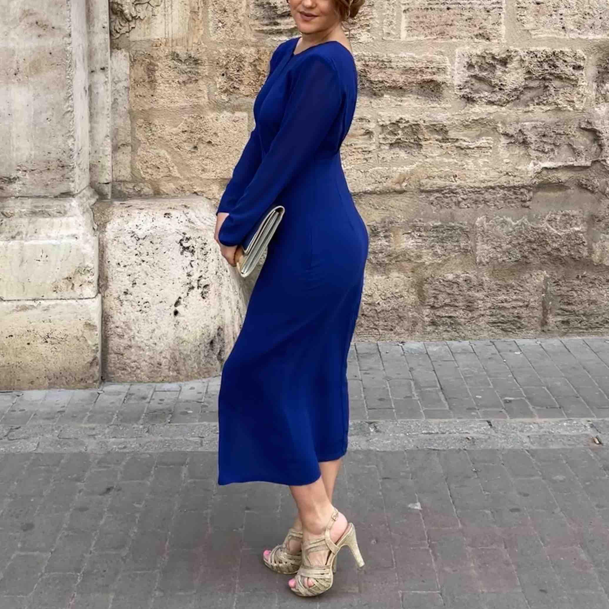 Vestido Azul Petroleo Bimani — foto 1 de 3