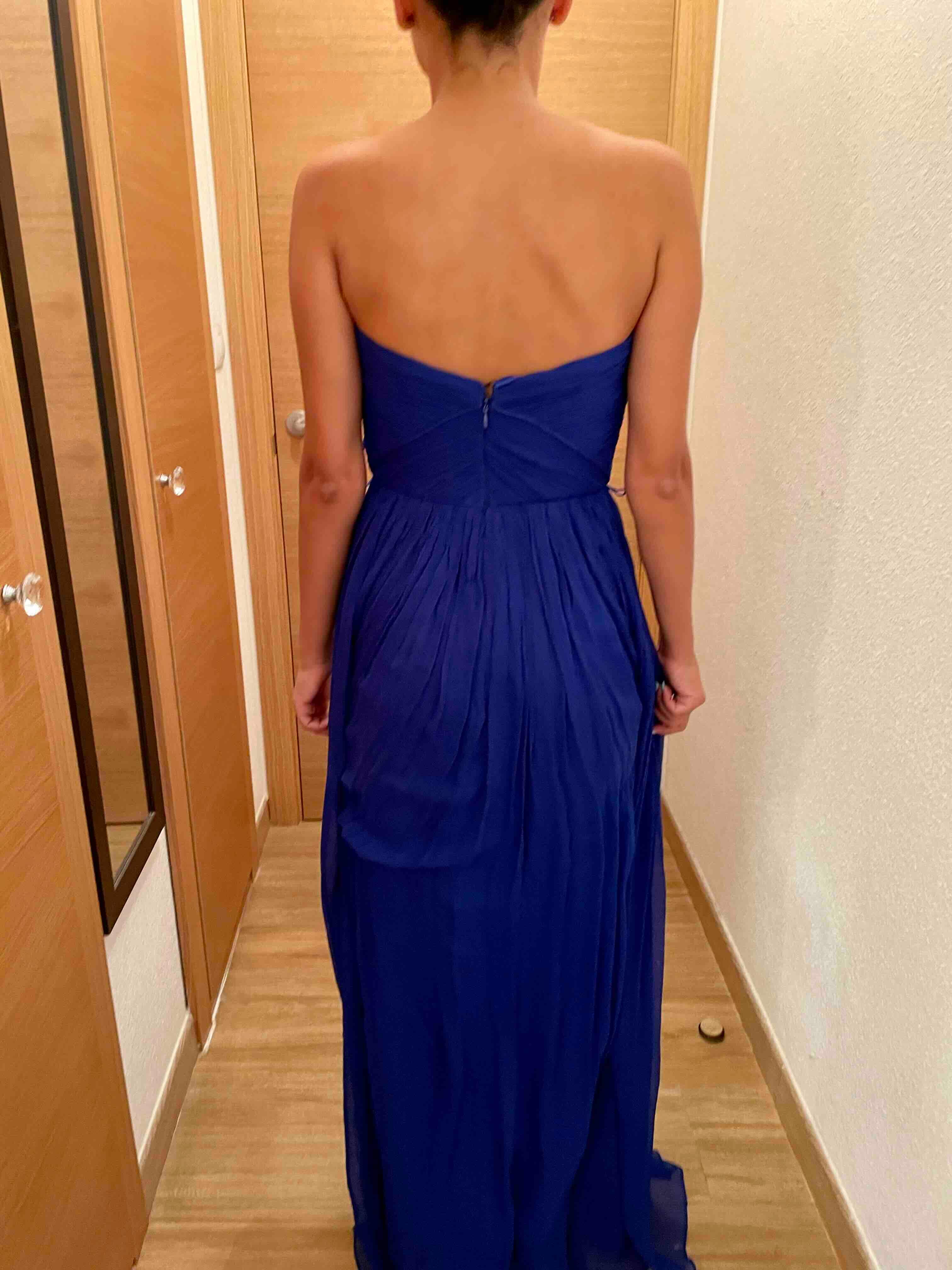 Vestido azul electrónico y largo MANGO — foto 2 de 5