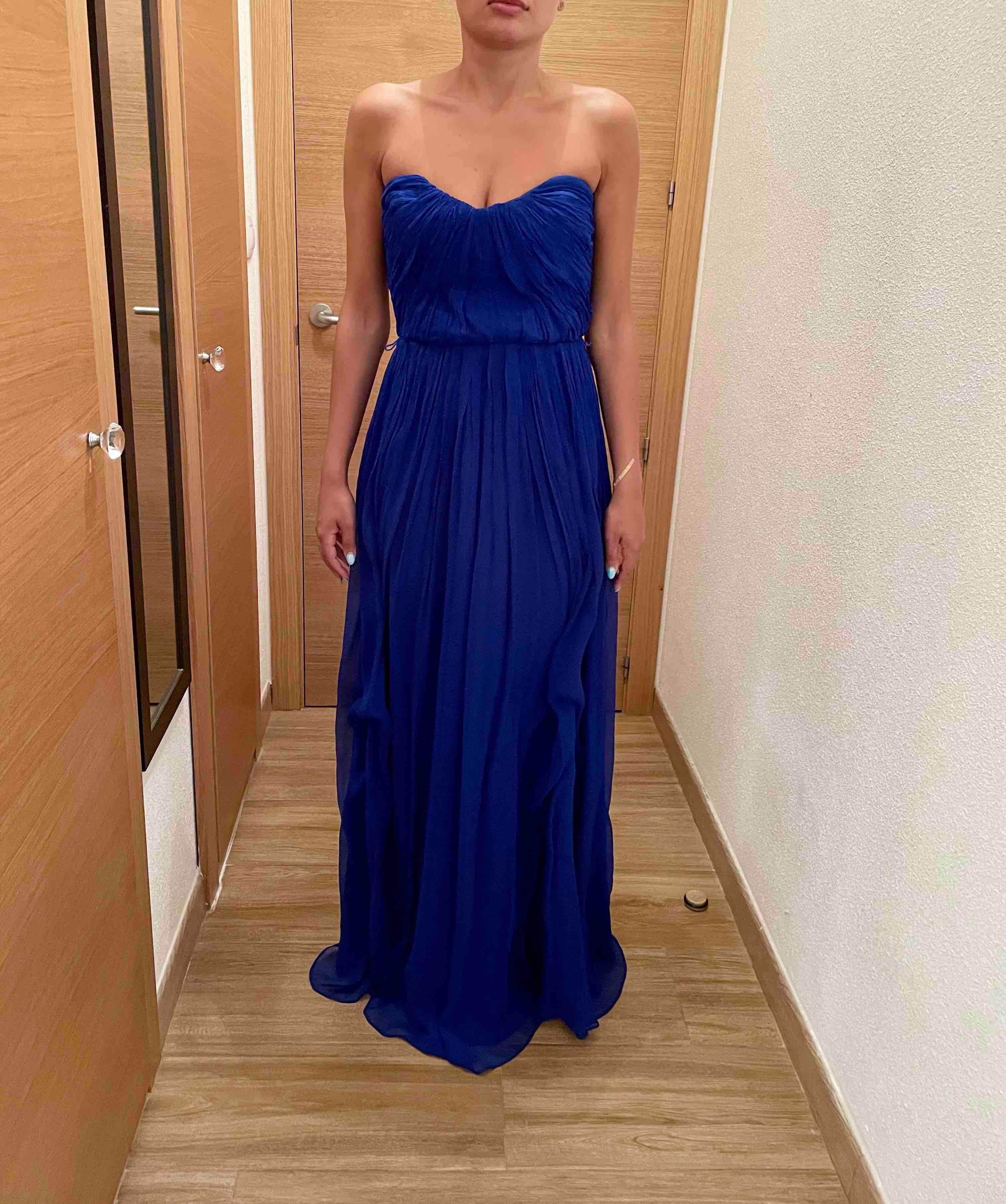 Vestido azul electrónico y largo MANGO — foto 1 de 5