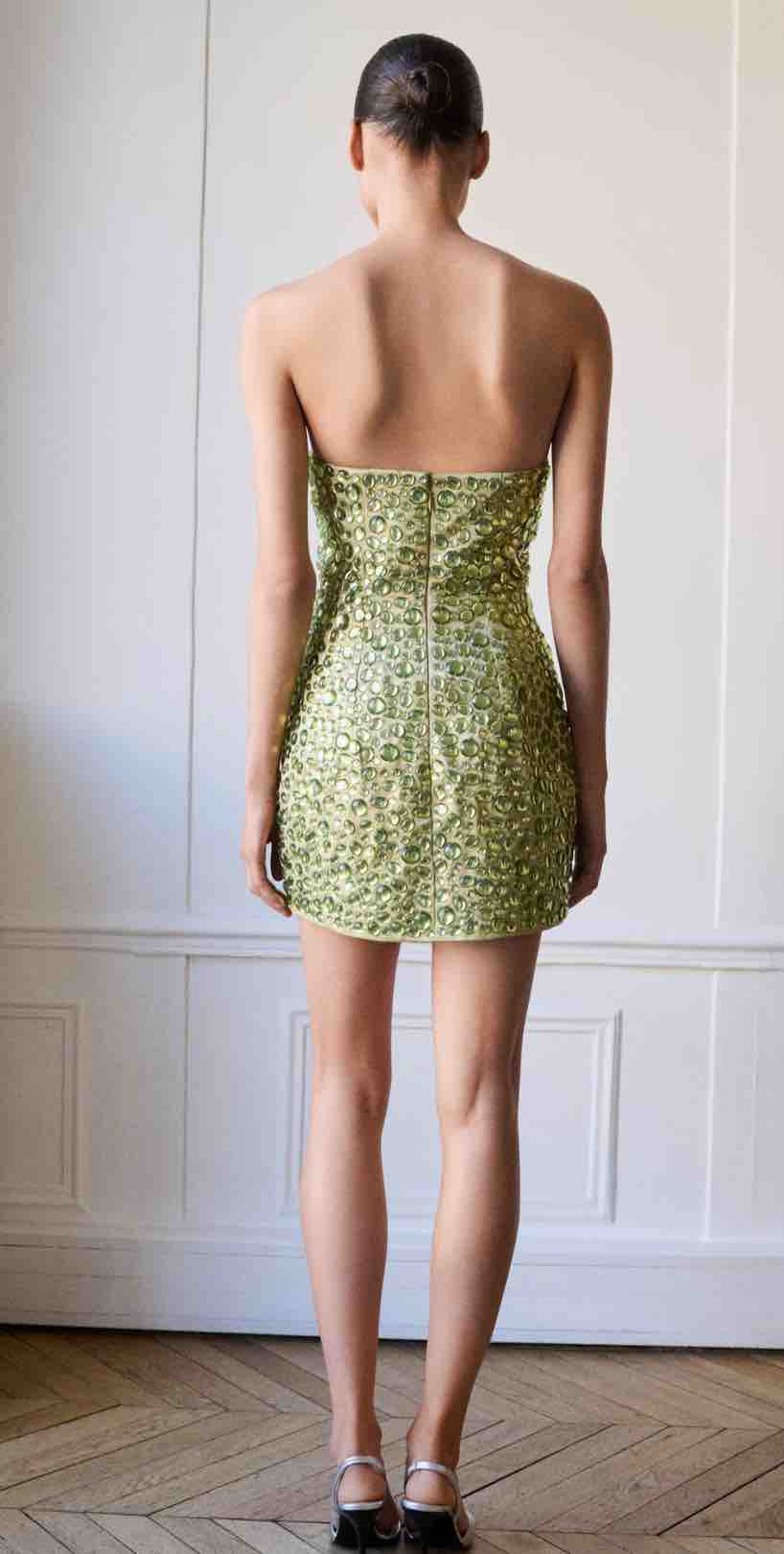 Vestido palabra de honor cristales MANGO Capsule — foto 2 de 6