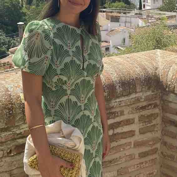 Vestido verde estampado Baymo — foto 3 de 3