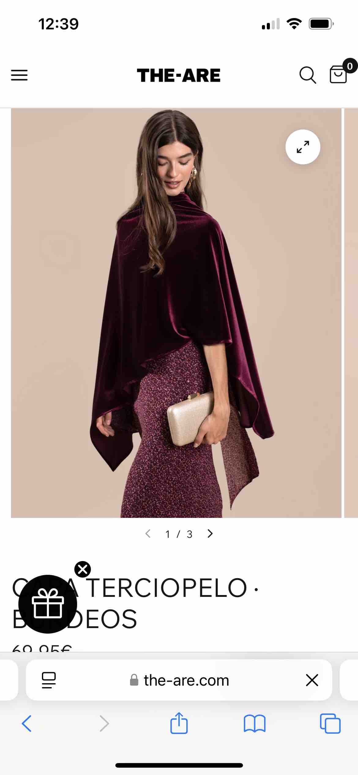 Vestido The Are morado, talla S, en alquiler — foto 1 de 3