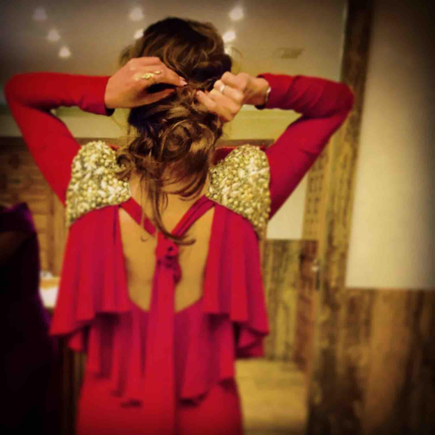 Vestido midi rojo de “Color Nude Collection” Rojo Colour Nude — foto 3 de 3