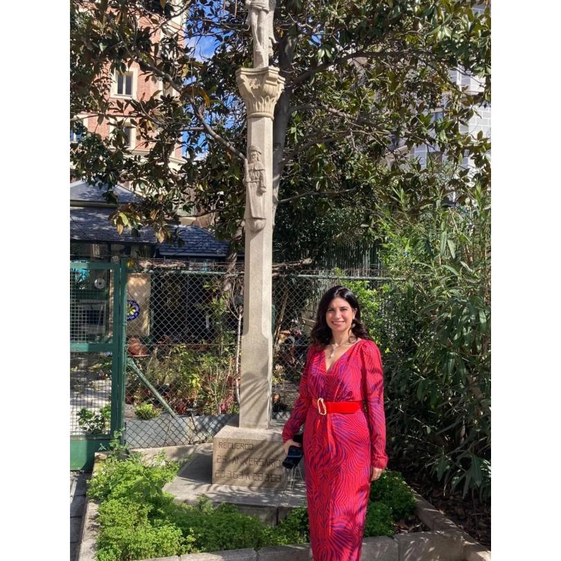 Vestido midi rojo cebra Mioh — foto 4 de 5