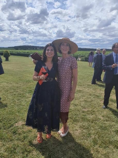 Vestido midi largo encaje azul marino La Fée Maraboutée — foto 6 de 6