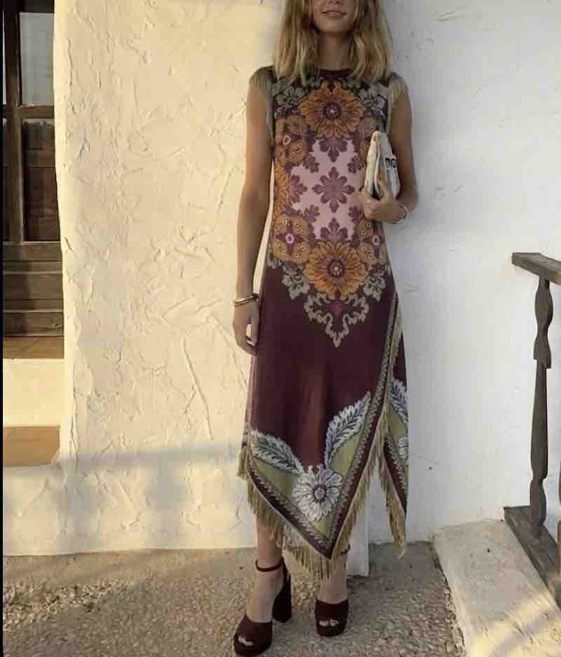 Vestido asimétrico flecos Alaïa — foto 2 de 3