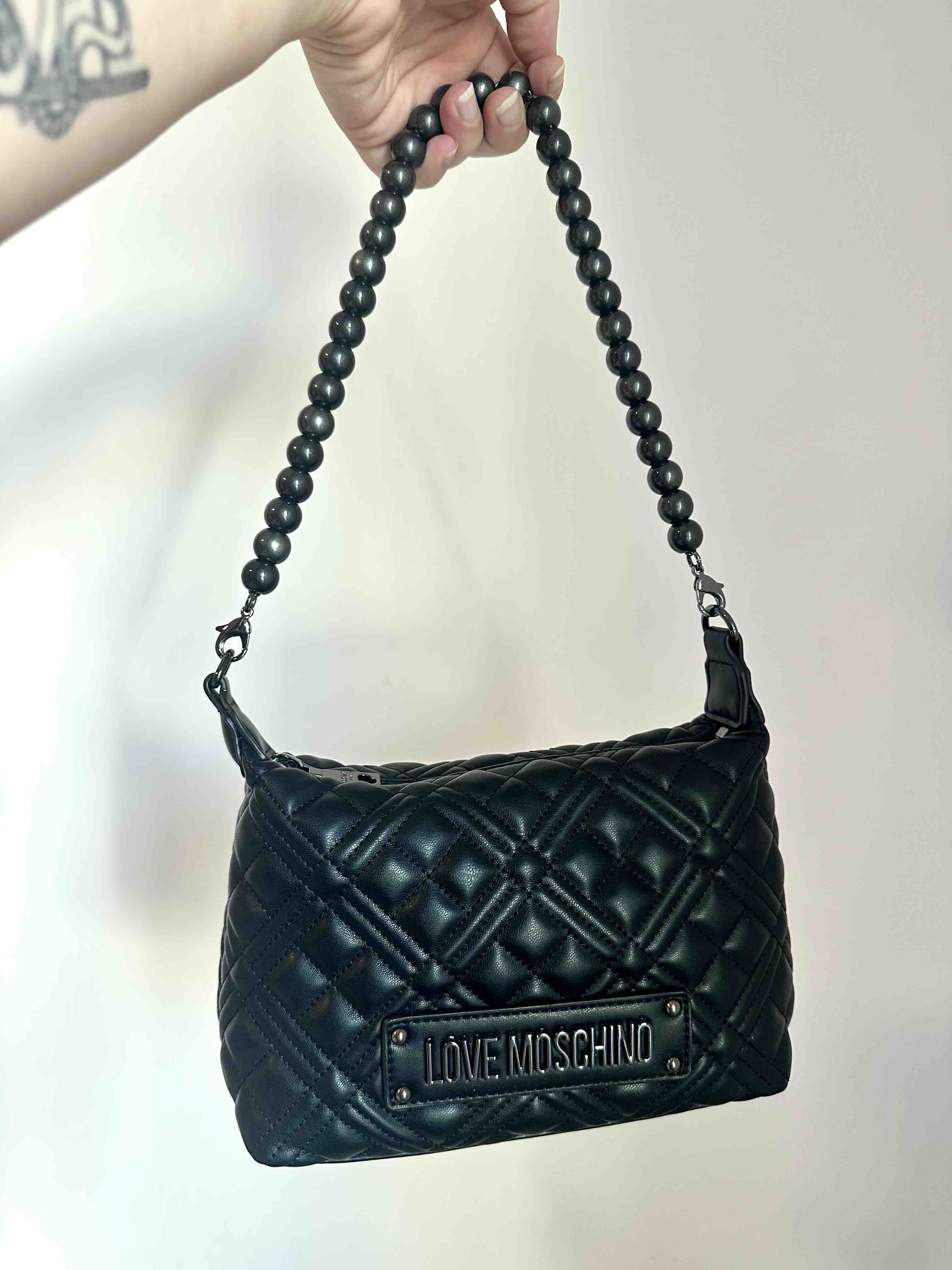 Bolso negro acolchado Love Moschino con tira extraíble — foto 4 de 6