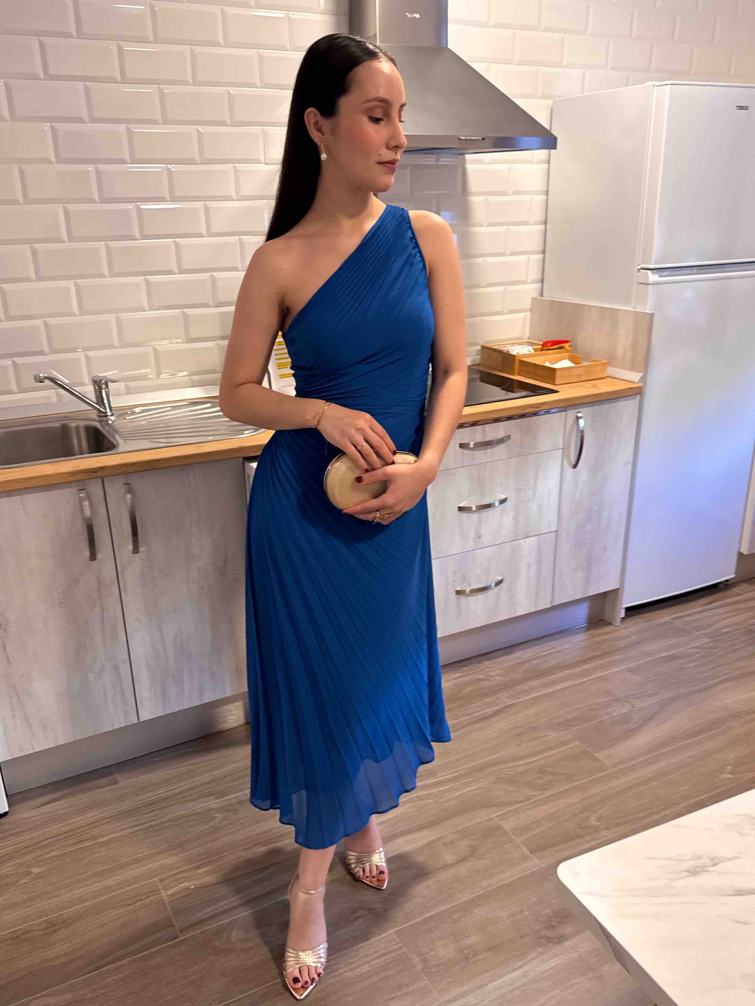 Vestido asimétrico azul Intrend — foto 3 de 3
