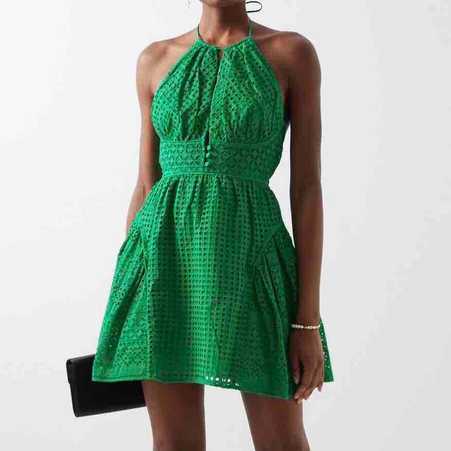 Self Portrait Broderie Anglaise cotton mini dress — foto 5 de 5